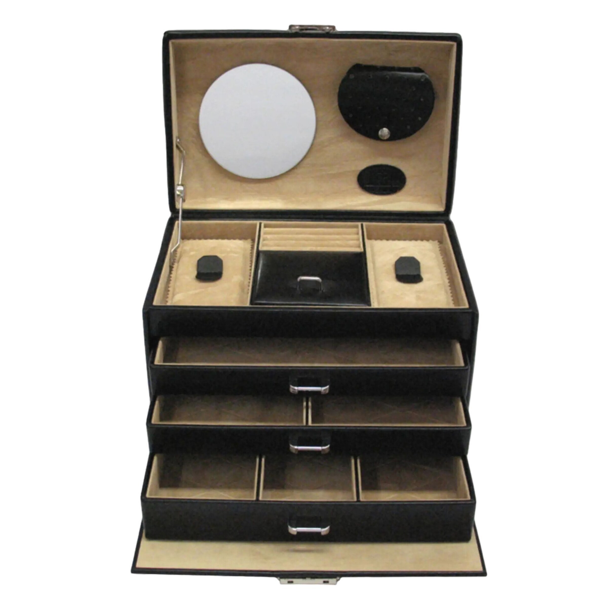 WINDROSE Sieraden-bewaring 'Merino' in Zwart