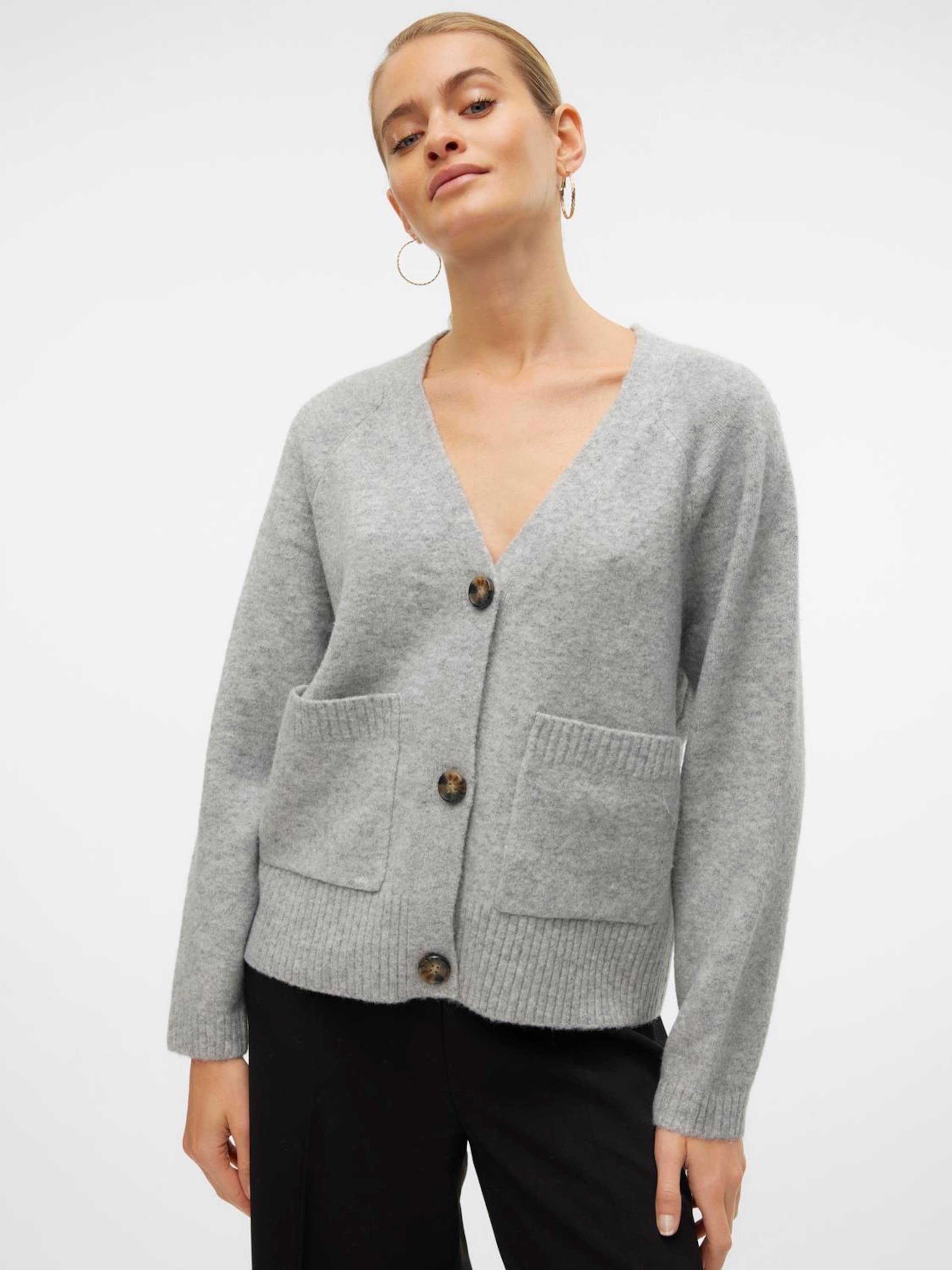 ヴェロモーダ Vero Moda 【 Doffy Knit Cardigan Women 】 レディース Vero Moda Doffy Long Open Cardigan, Black - Knitwear