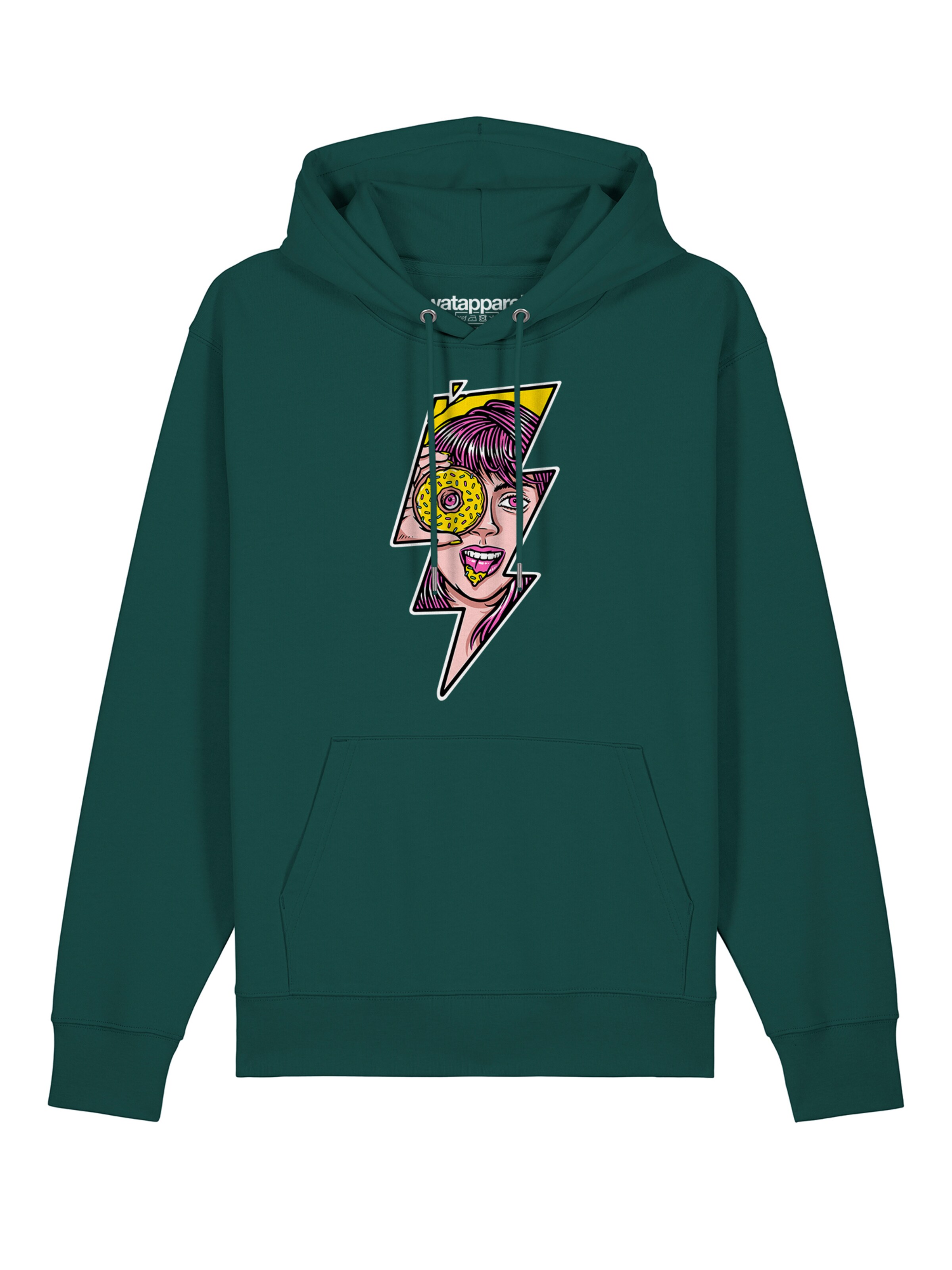 Sweat-shirt 'Donut' Watapparel en vert : devant