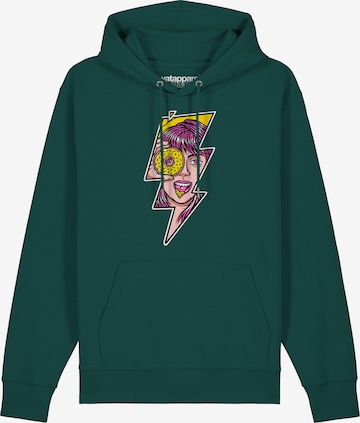 Sweat-shirt 'Donut' Watapparel en vert : devant