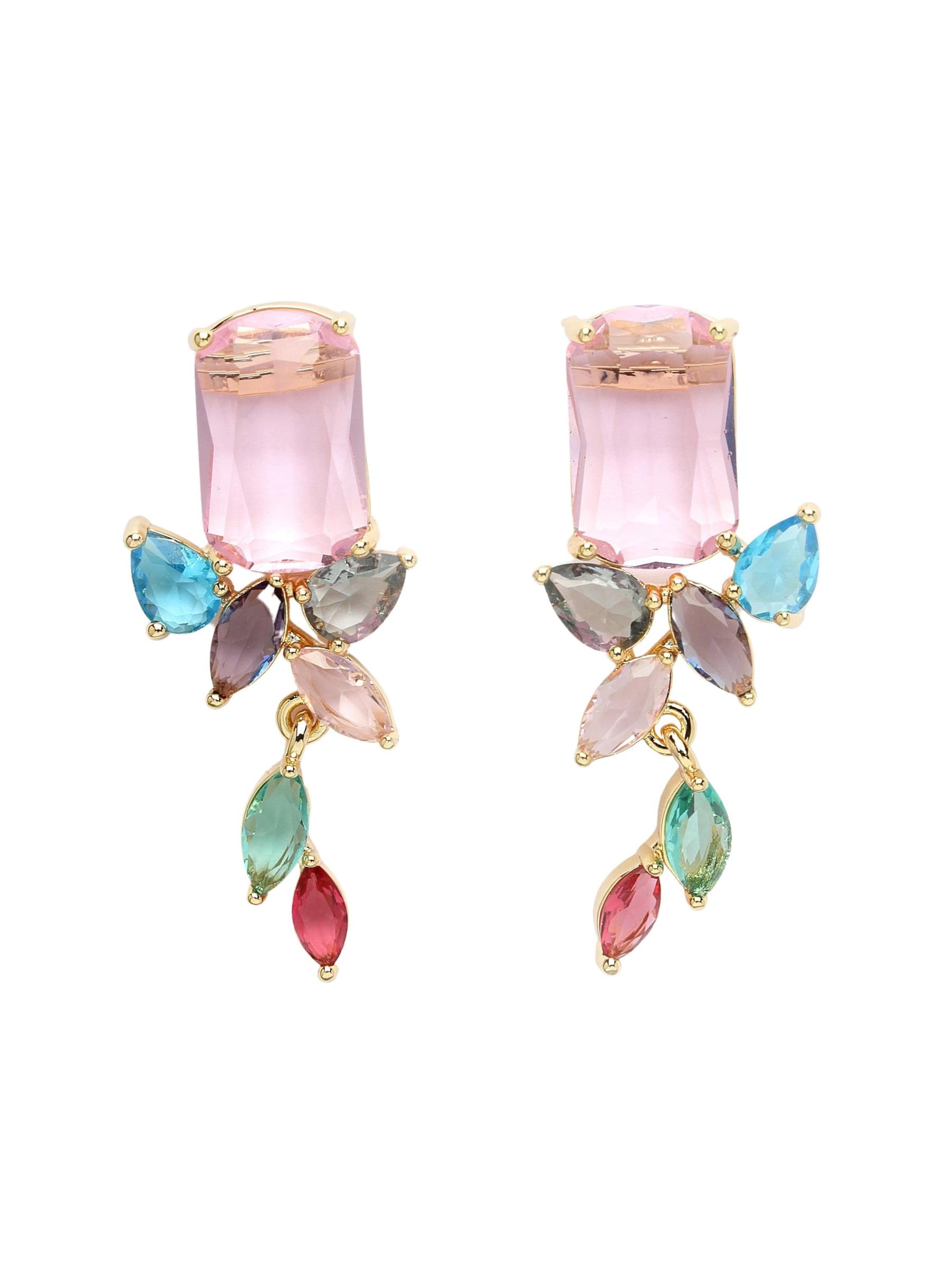 Orecchini 'Sofiata' di AVANT-GARDE PARIS in rosa: frontale