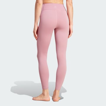 ADIDAS PERFORMANCE Skinny Sports trousers 'Studio Luxe' in Pink