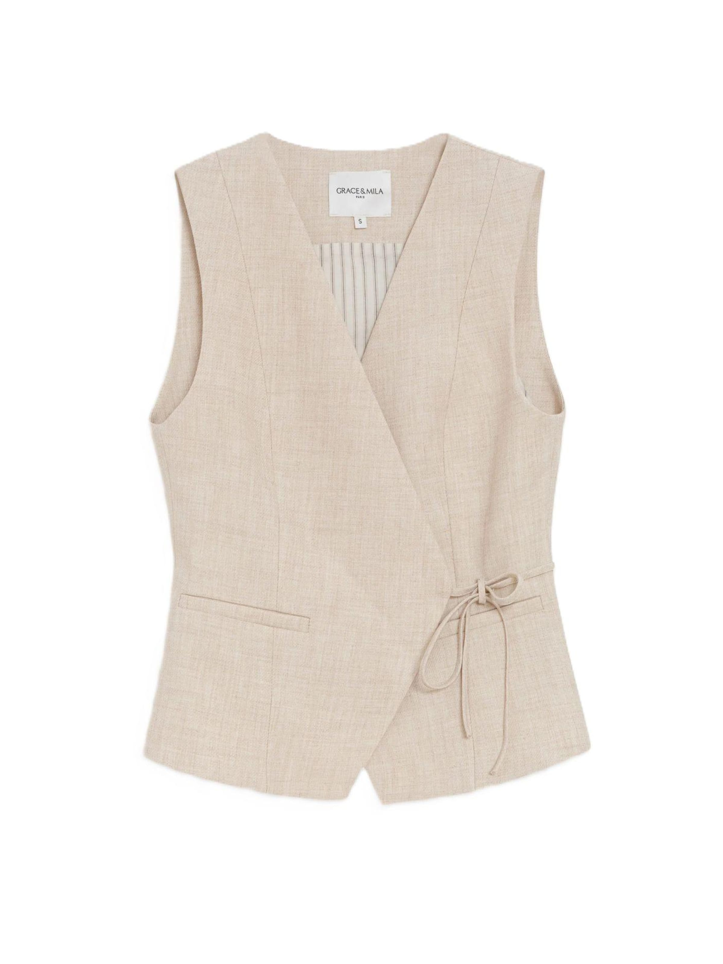 Grace & Mila Weste 'VILMONT'‌ in Beige: Vorderseite