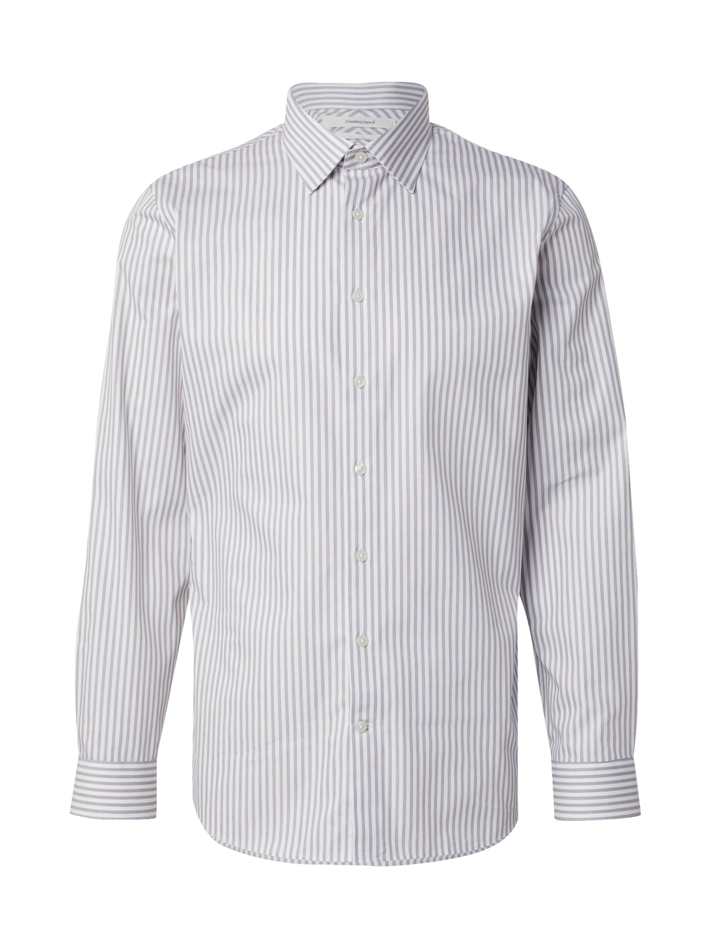 SELECTED Button Up Shirt in Grey: front