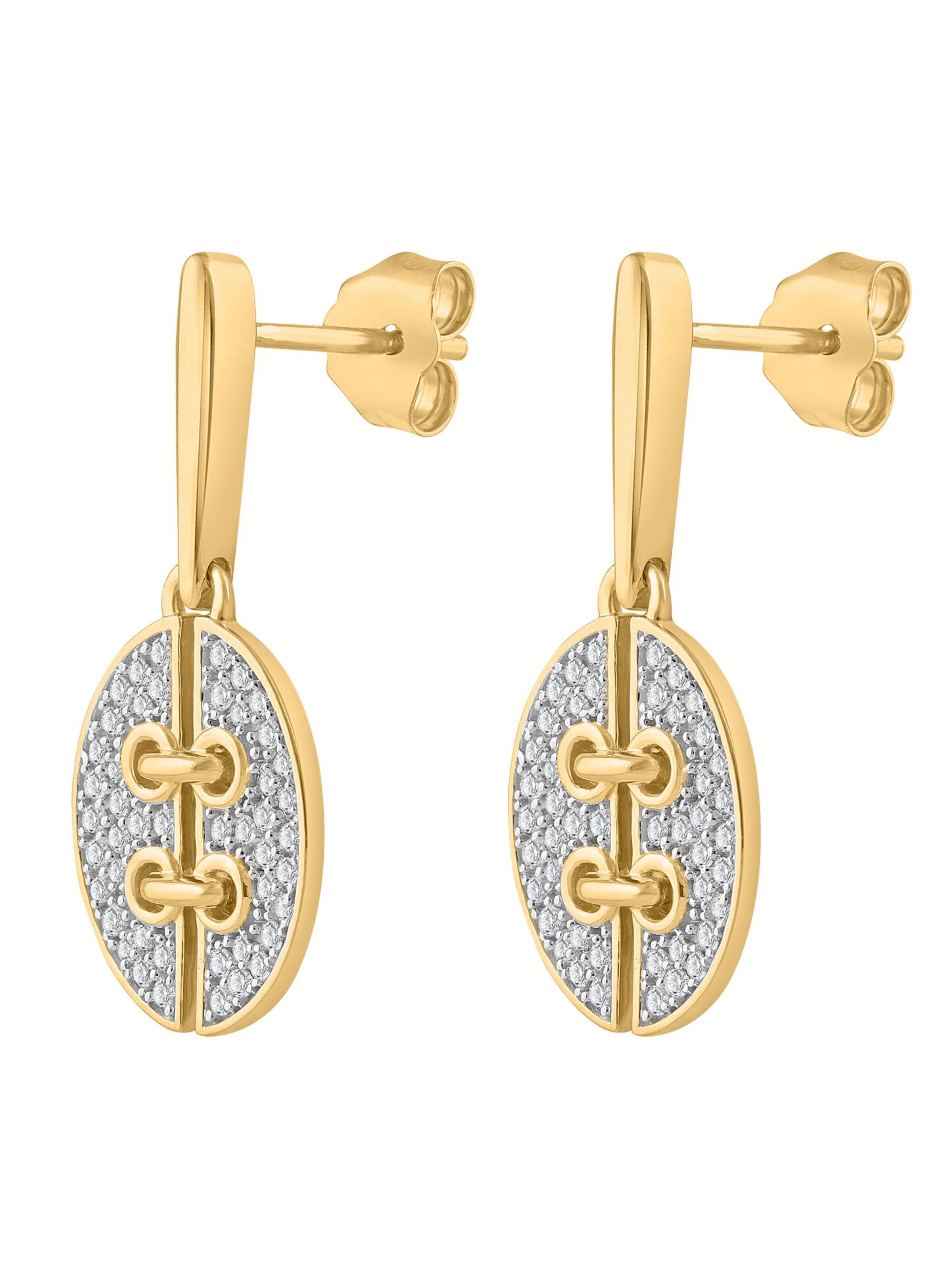 Diamant Exquis Oorbellen in Goud