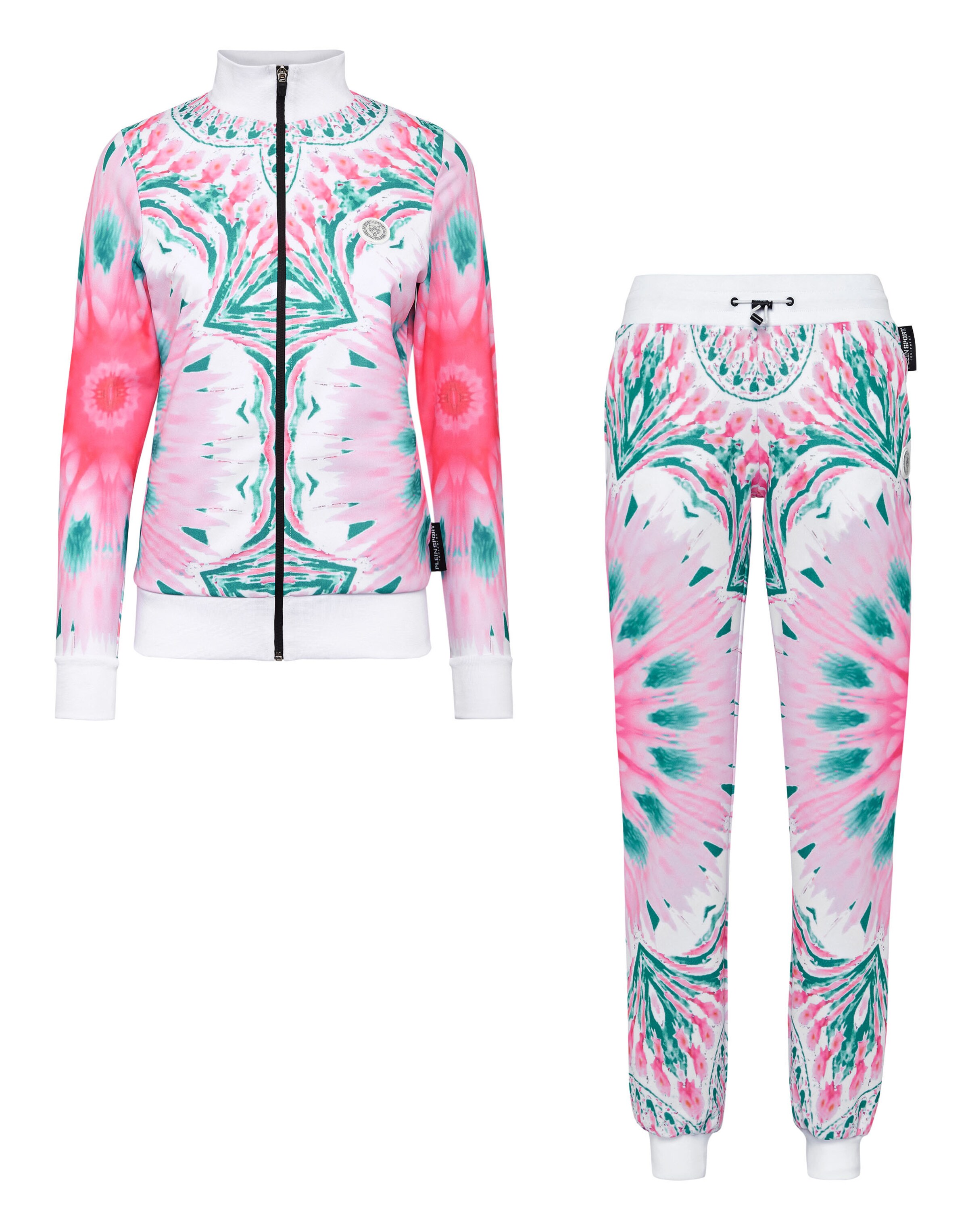 Plein Sport Tracksuit 'Optical Flower' in Pink: front