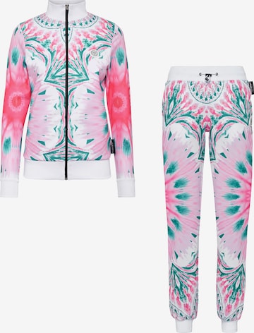 Plein Sport Tracksuit 'Optical Flower' in Pink: front