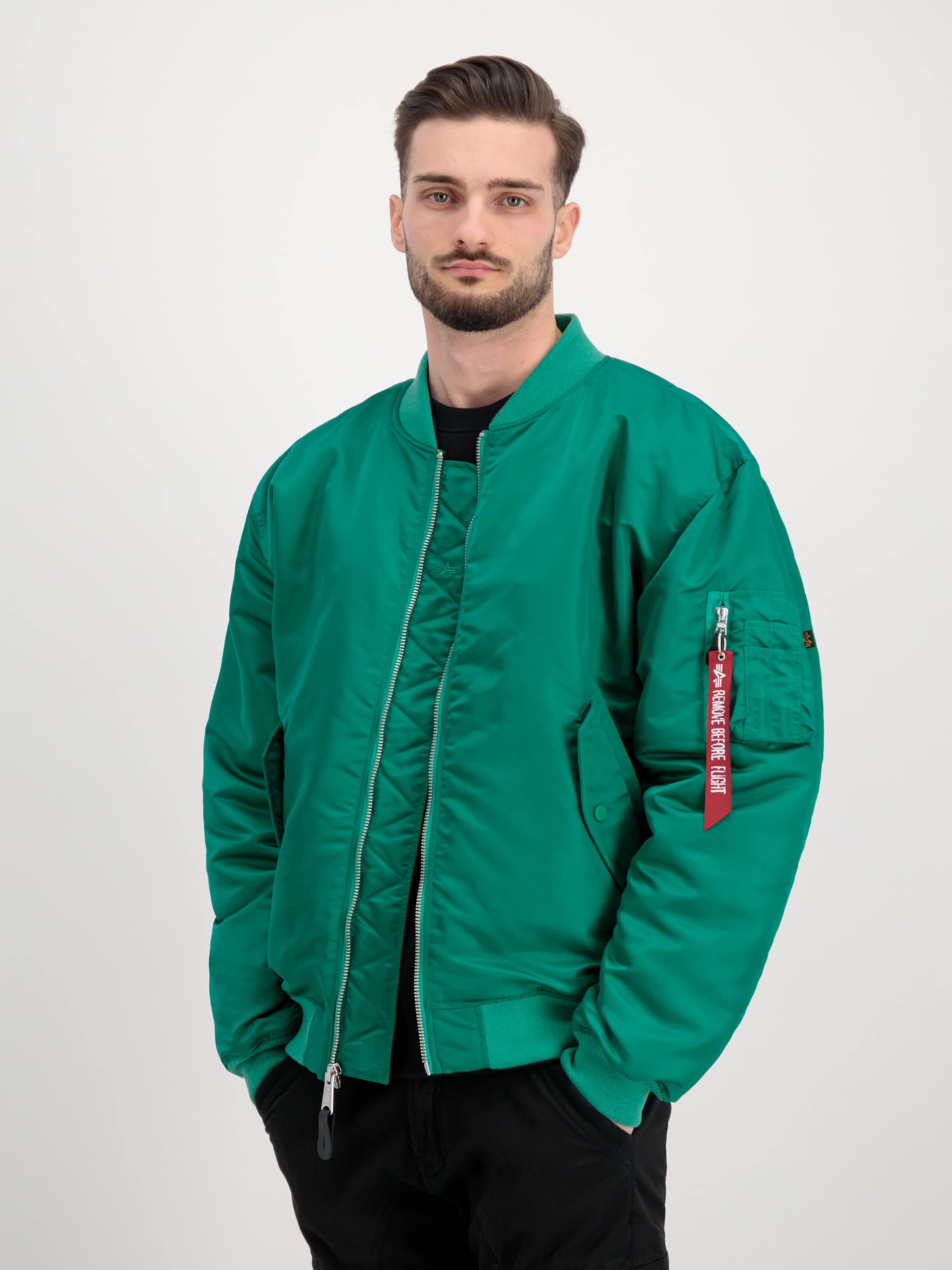 ALPHA INDUSTRIES Chaqueta de entretiempo en Verde ABOUT YOU