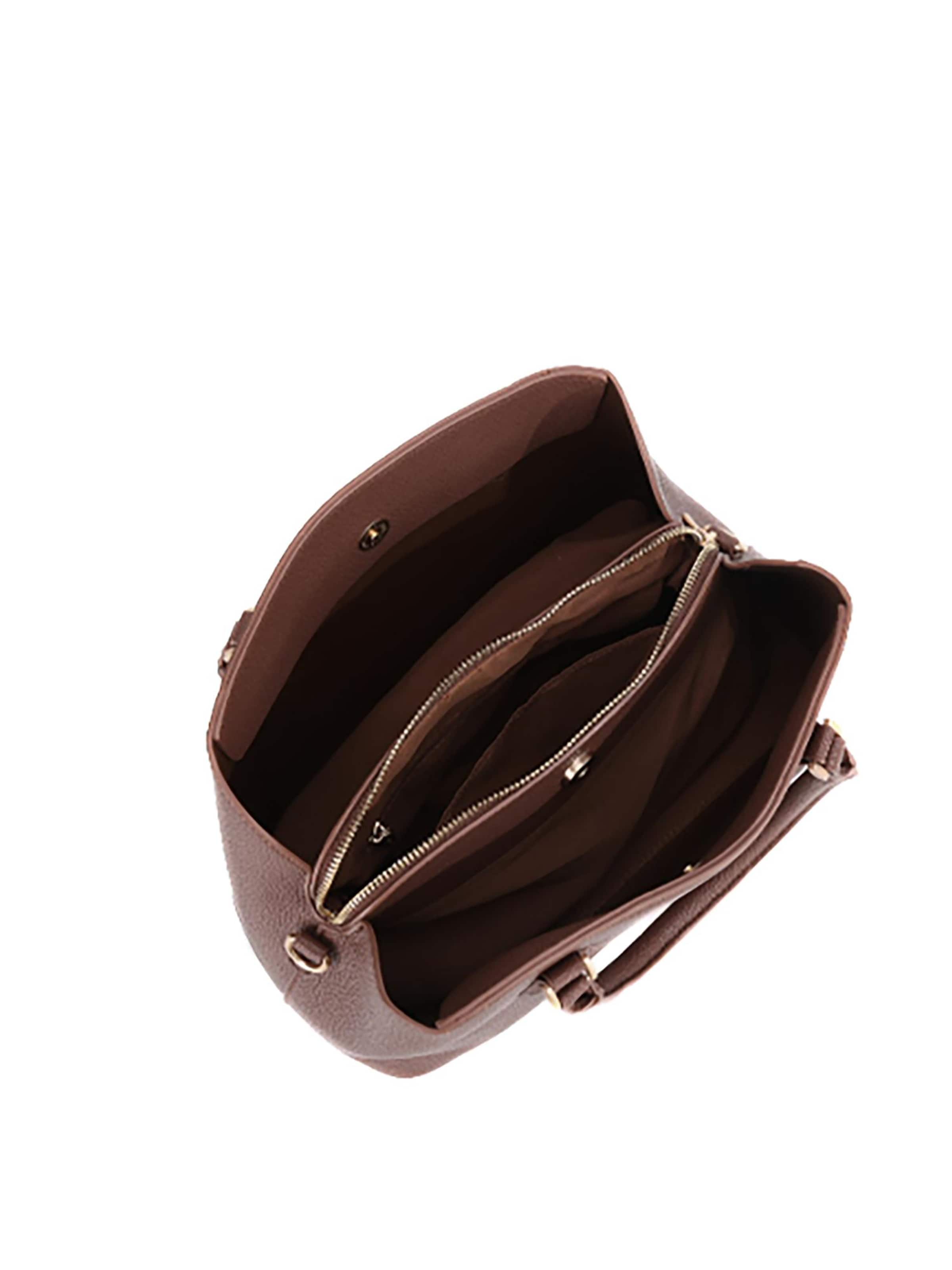 Borsa a mano 'Borsa a Mano Donna Vegan Leather con Tracolla Rimovibile - Diana&Co' di Diana&Co. in marrone