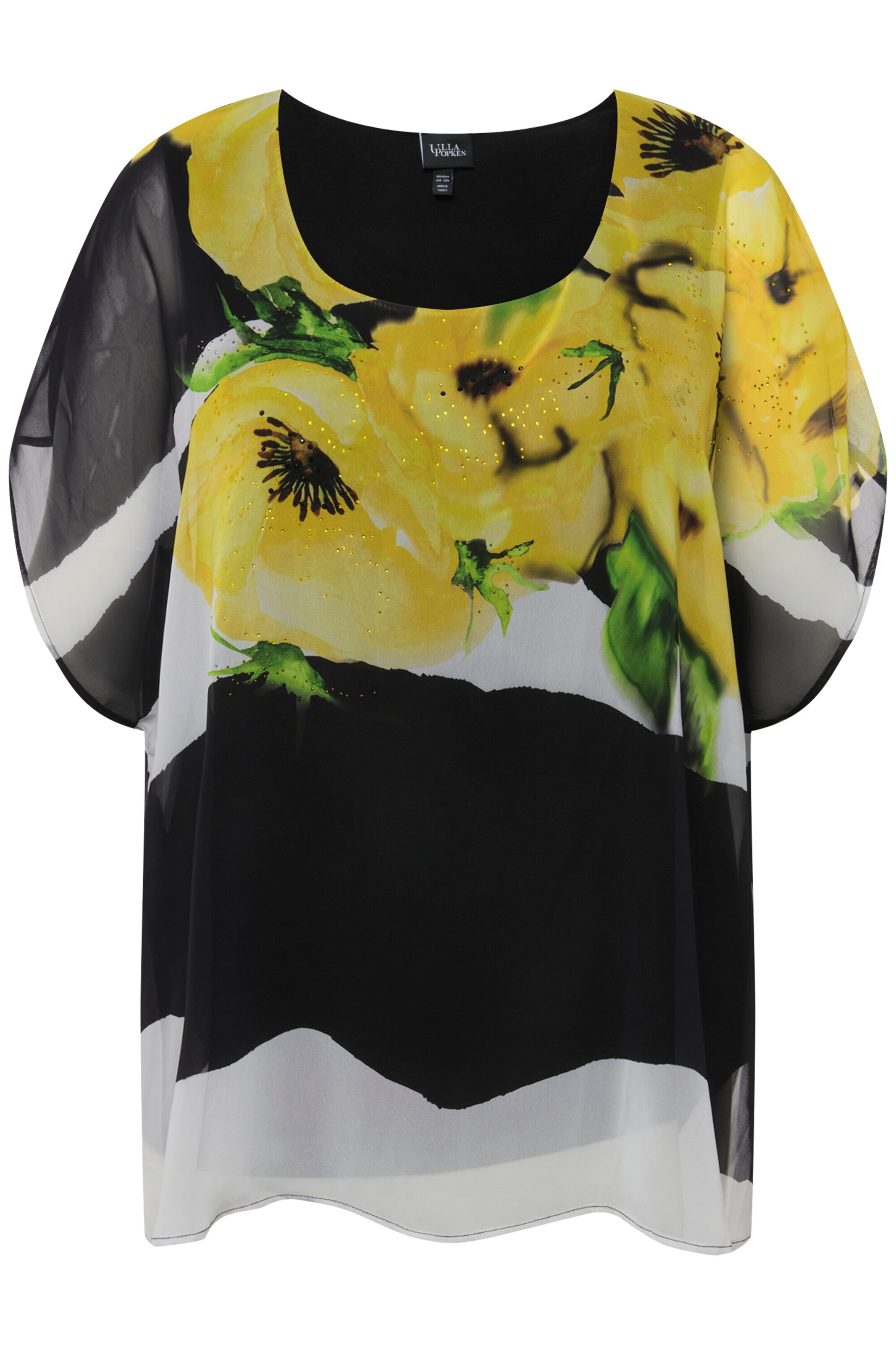 Ulla Popken Bluse in Schwarz: Vorderseite