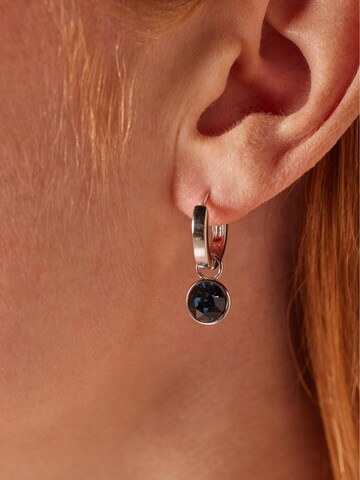 Boucles d'oreilles Lucardi en argent : devant