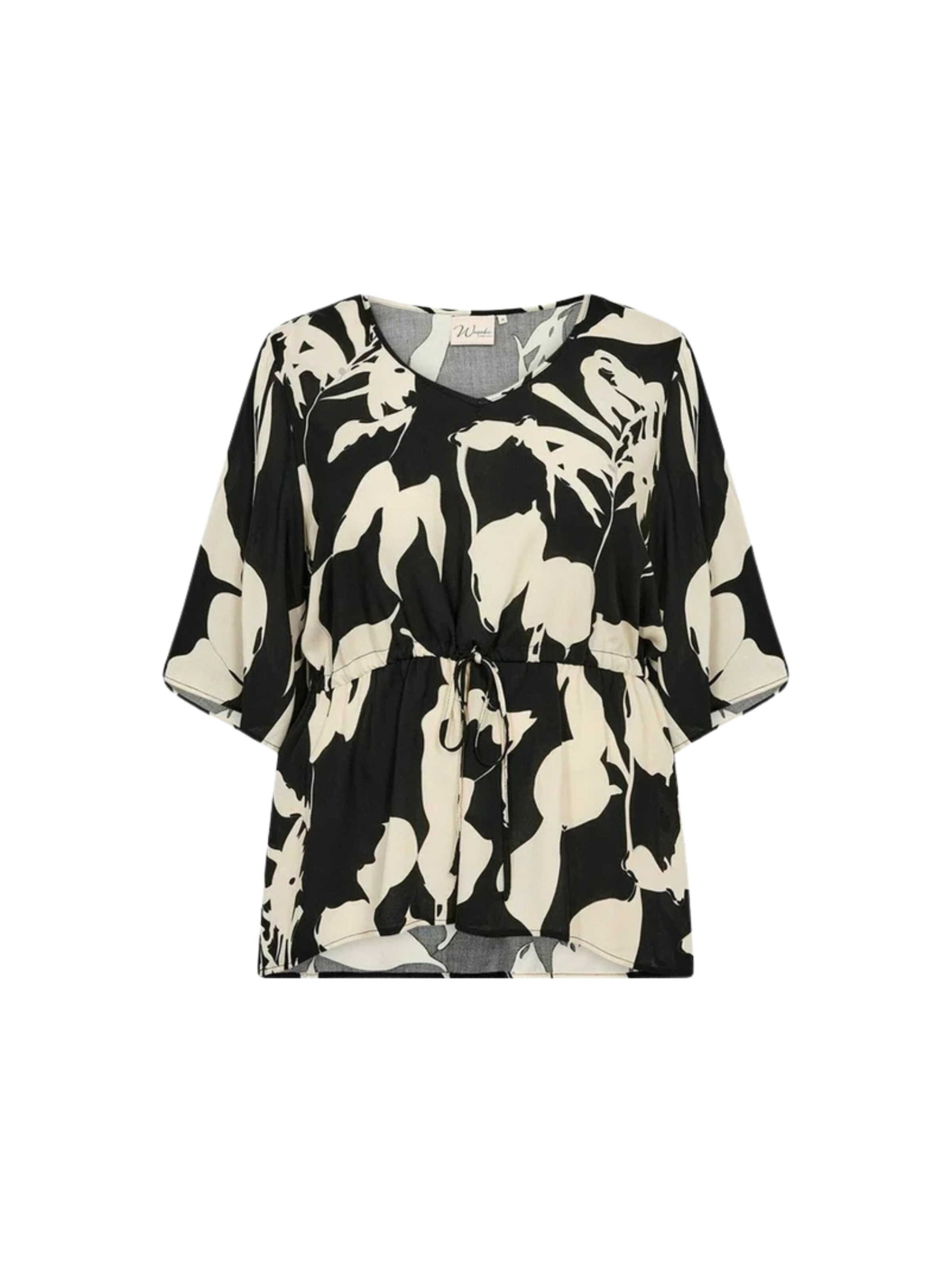 Wasabi Concept Blouse 'Ginne' in Zwart: voorkant