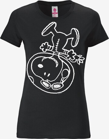 LOGOSHIRT T-Shirt 'Snoopy - Astronaut' in Mischfarben: predná strana