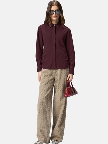 PINKO Shirt 'PINKO CIMBIDIO CAMICIA CRESPO FLUIDO CAMICIA' in Red