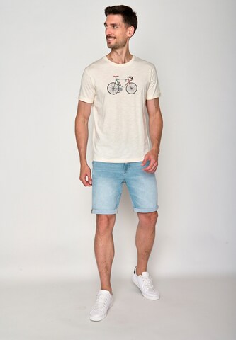 GREENBOMB Shirt 'Bike Enzo' in Beige