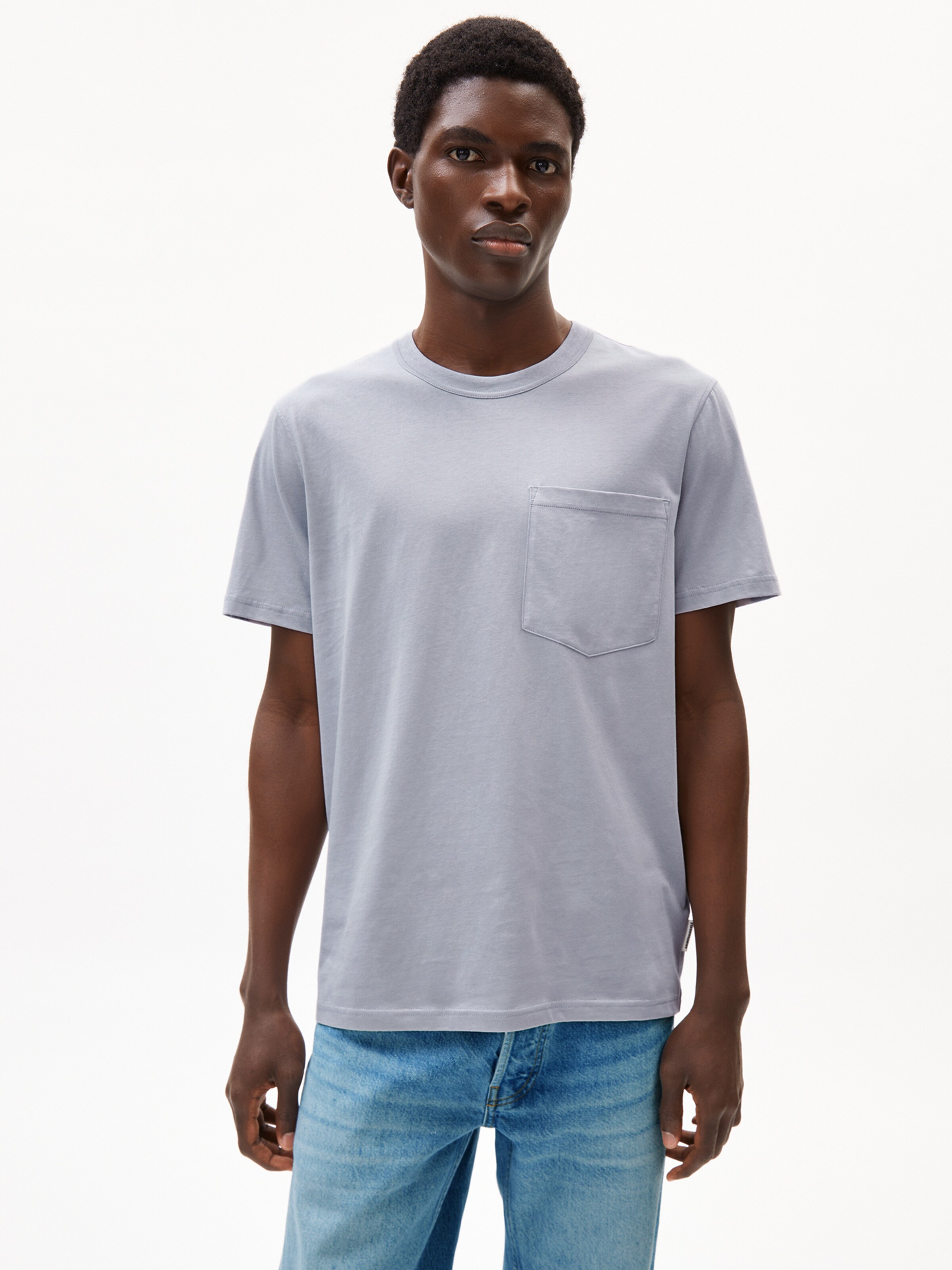 ARMEDANGELS Shirt 'MAARKOS POCKET ' in Blauw: voorkant