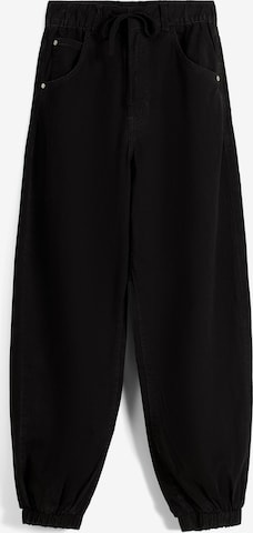 Bershka Tapered Farkut värissä musta: etupuoli