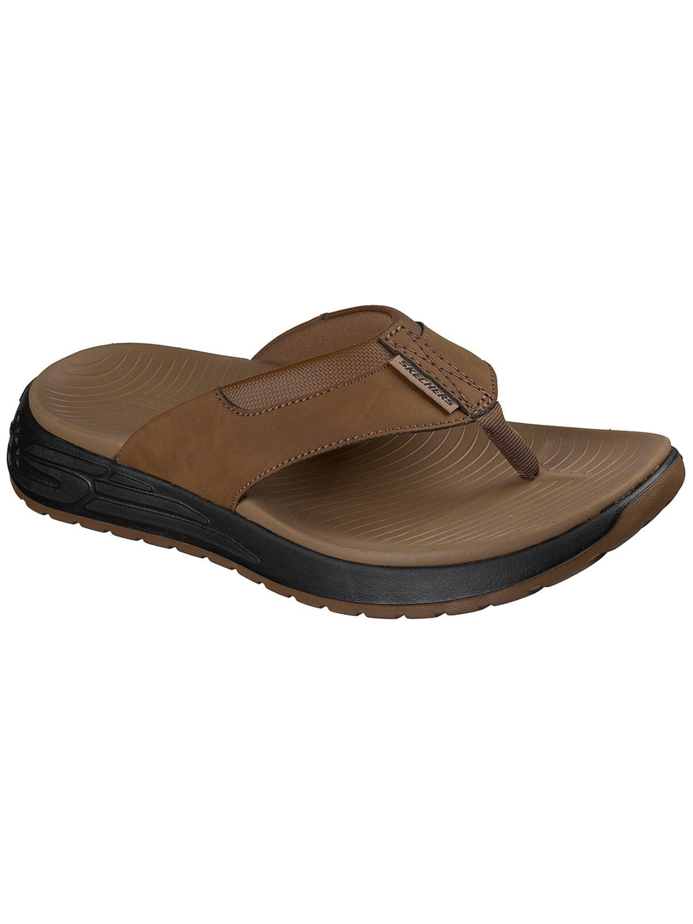 SKECHERS Teenslippers 'Skechers Street Retro Jogger-tate' in Bruin: voorkant