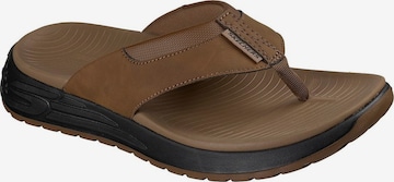 SKECHERS T-bar sandals 'Skechers Street Retro Jogger-tate' in Brown: front