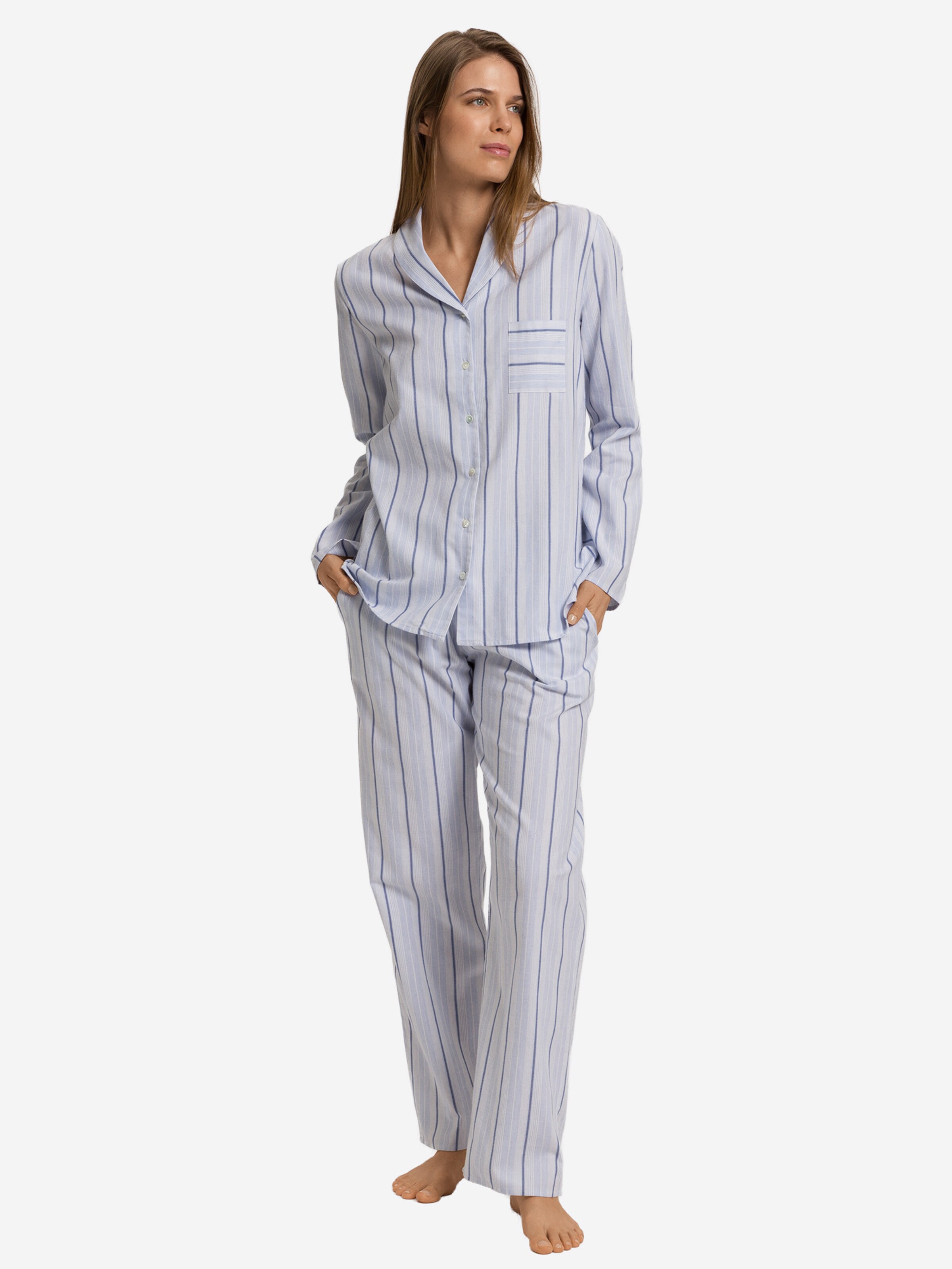 Hanro Pajama pants ' Loungy Nights ' in Blue