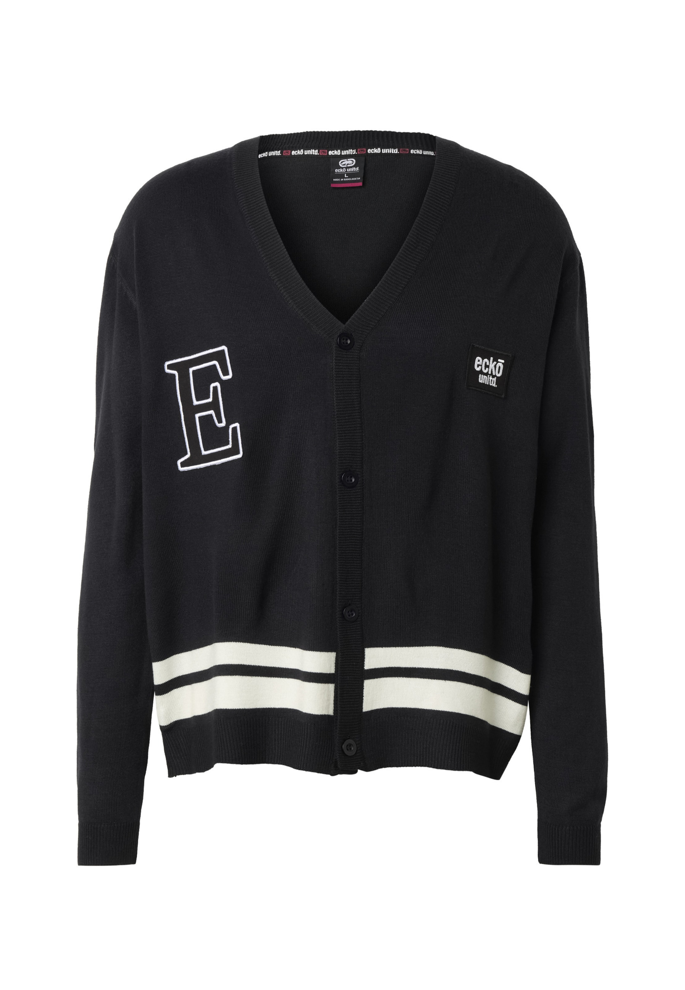 Ecko Unlimited Knit cardigan in Black: front