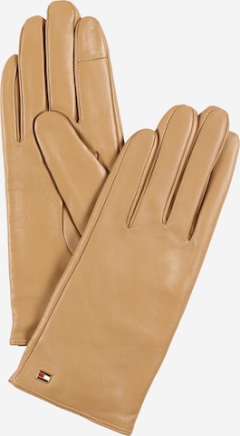 Gants TOMMY HILFIGER en marron : devant