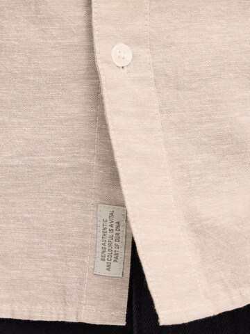 BLEND - Ajuste regular Camisa ' BHAban Slub Linen Mix ' en beige