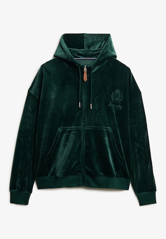 Veste de survêtement 'Country Club' Superdry en vert : devant