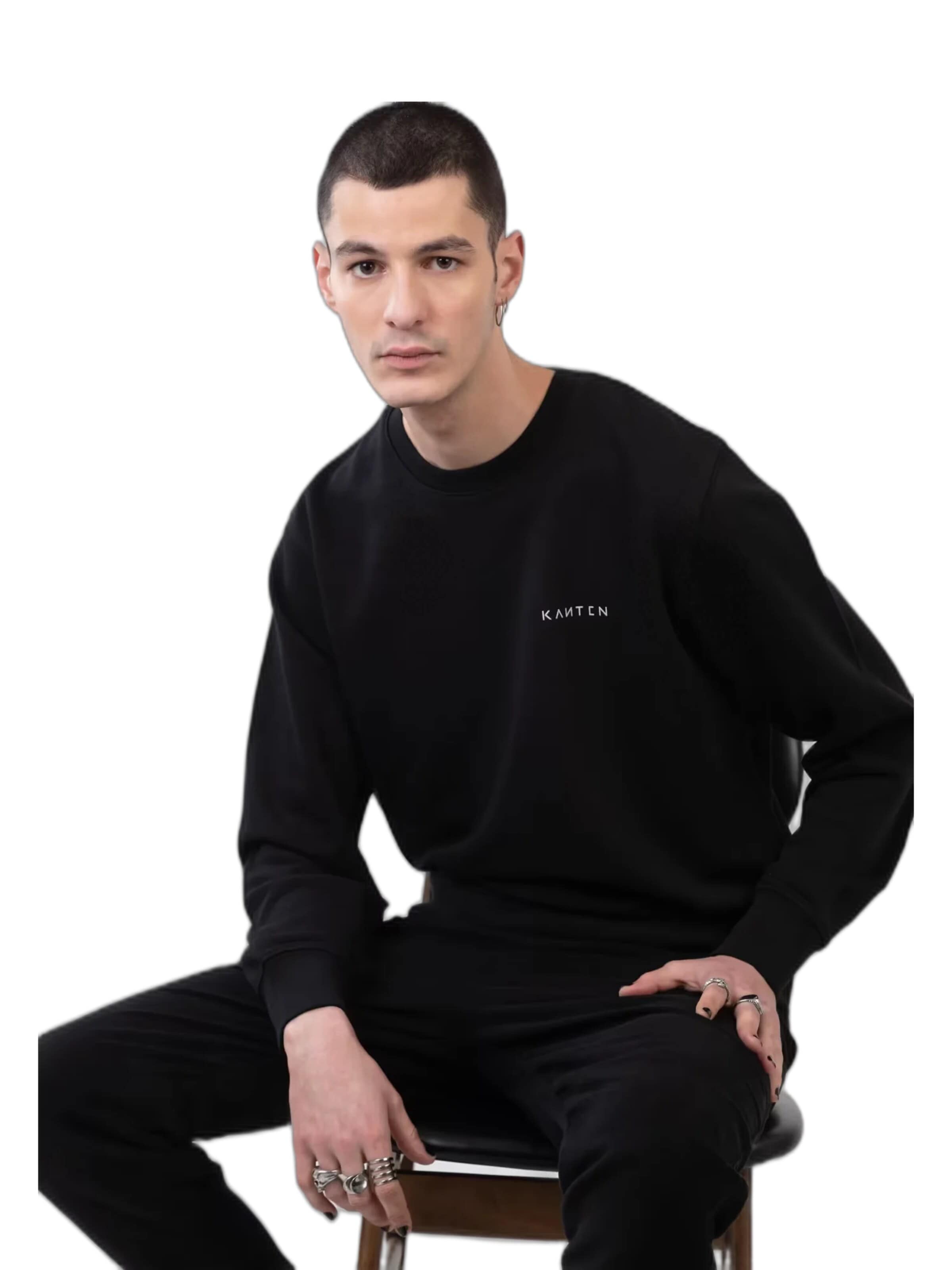 Kanten Sweatshirt 'Sweatshirt UltraBasic' in Black: front