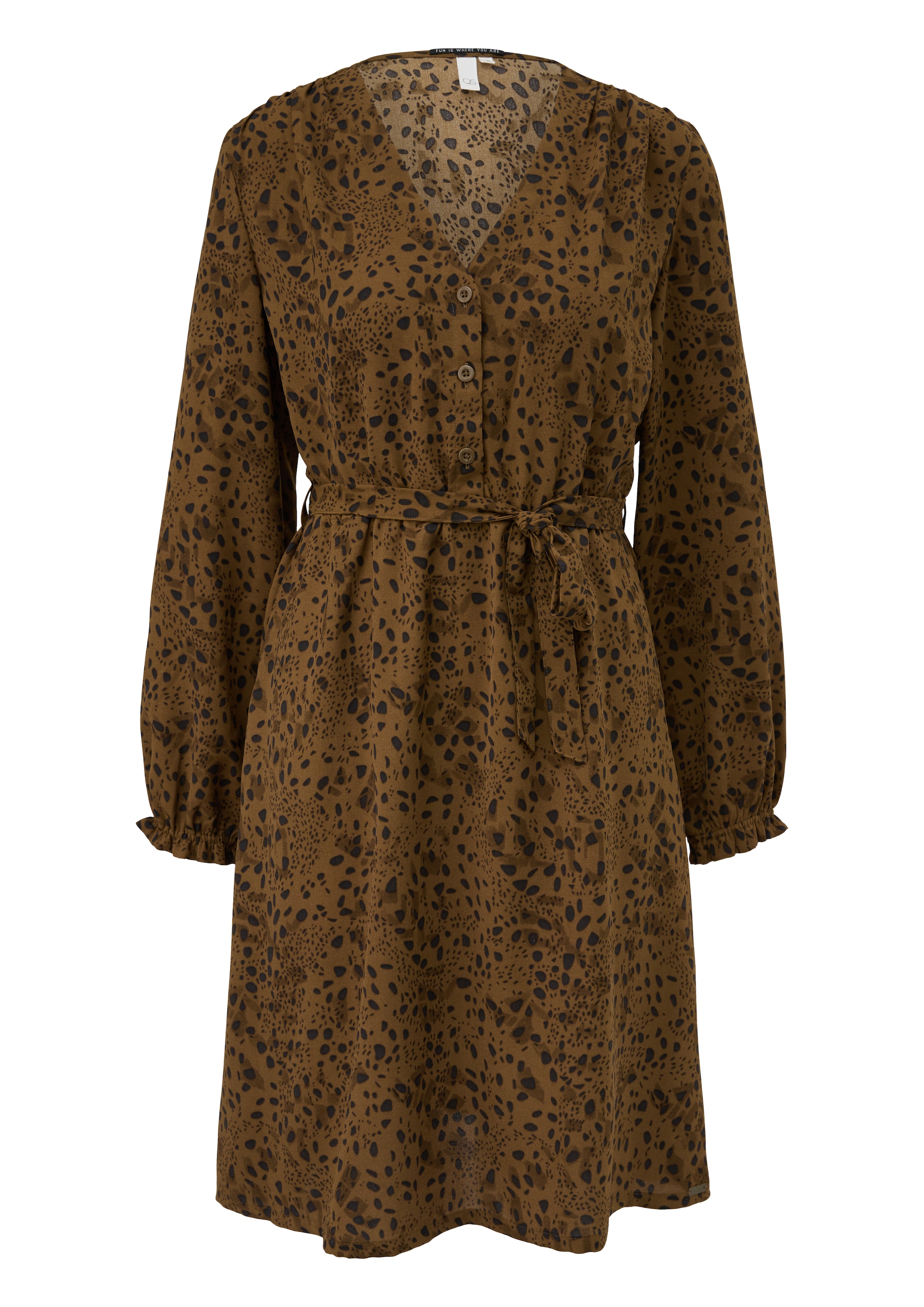 QS Jurk in Bruin: voorkant