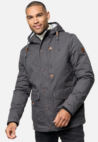 INDICODE JEANS Winterjacke ' Crossing ' in Grau