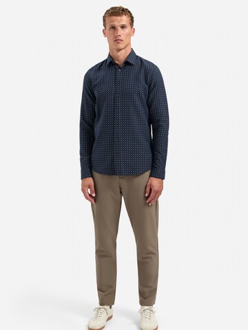 No Excess Comfort fit Overhemd in Blauw