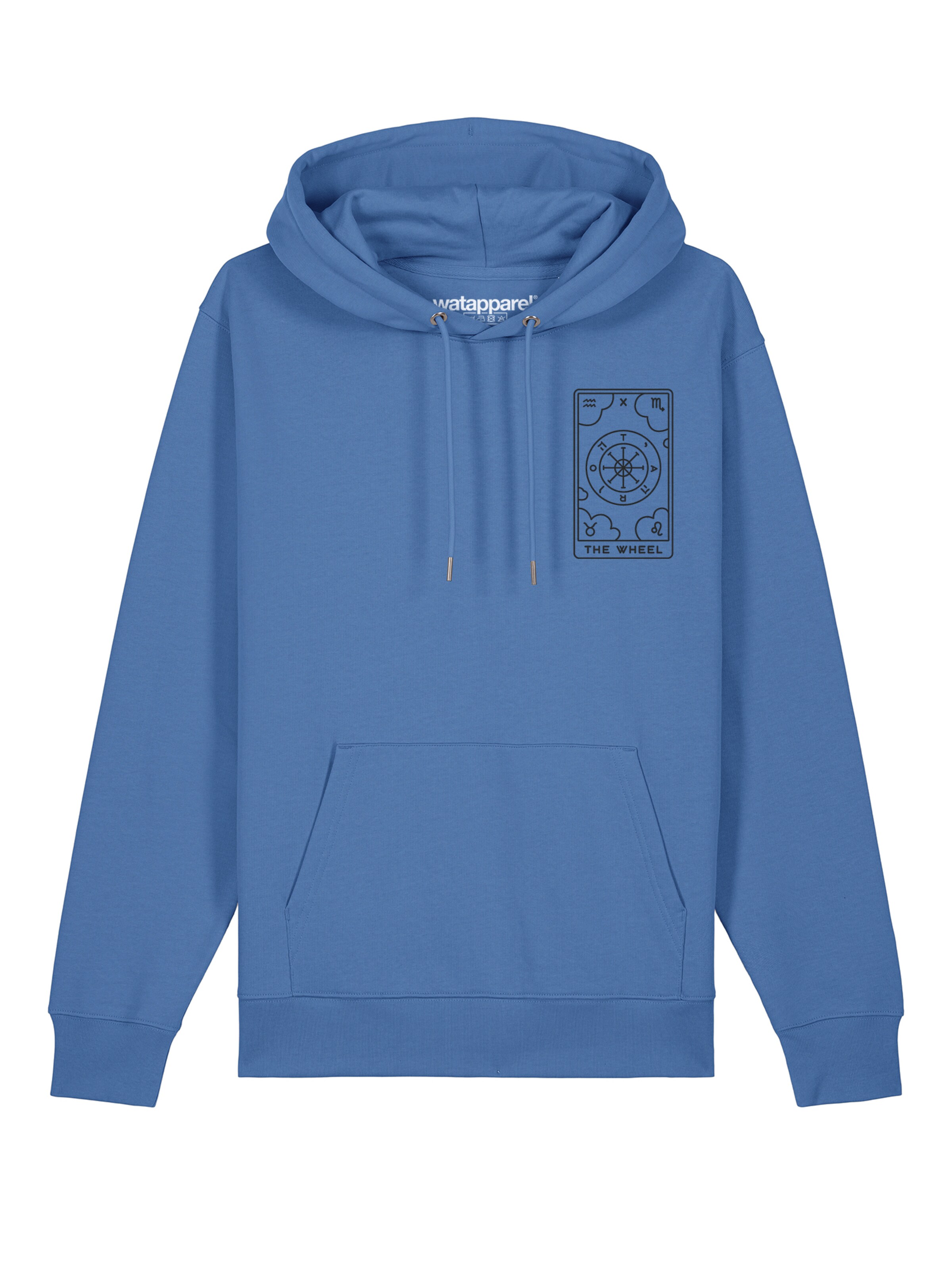 Sweat-shirt ' Tarot The Weel ' Watapparel en bleu : devant