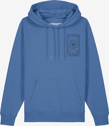 Sweat-shirt ' Tarot The Weel ' Watapparel en bleu : devant