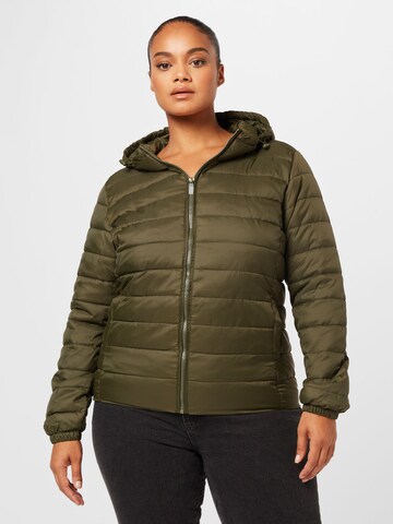 ONLY Carmakoma Between-season jacket 'TAHOE' in Green: front