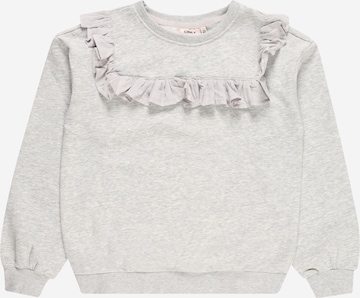 ONLY GIRLS Sweatshirt 'Ofelia' in Grijs: voorkant