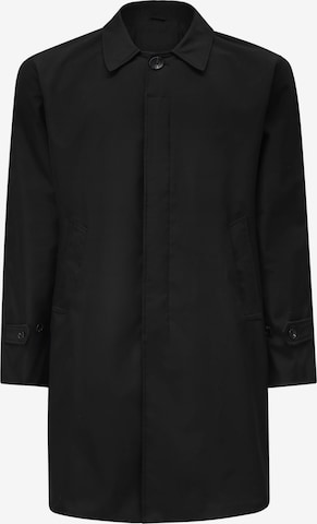 ALLTHEMEN Between-Seasons Coat 'Hauch' in Black: front