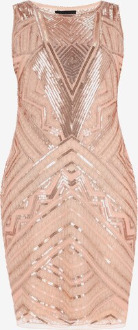 NAEMI Cocktail Dress in Beige: front