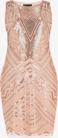 NAEMI Рокля за коктейл в бежово: отпред