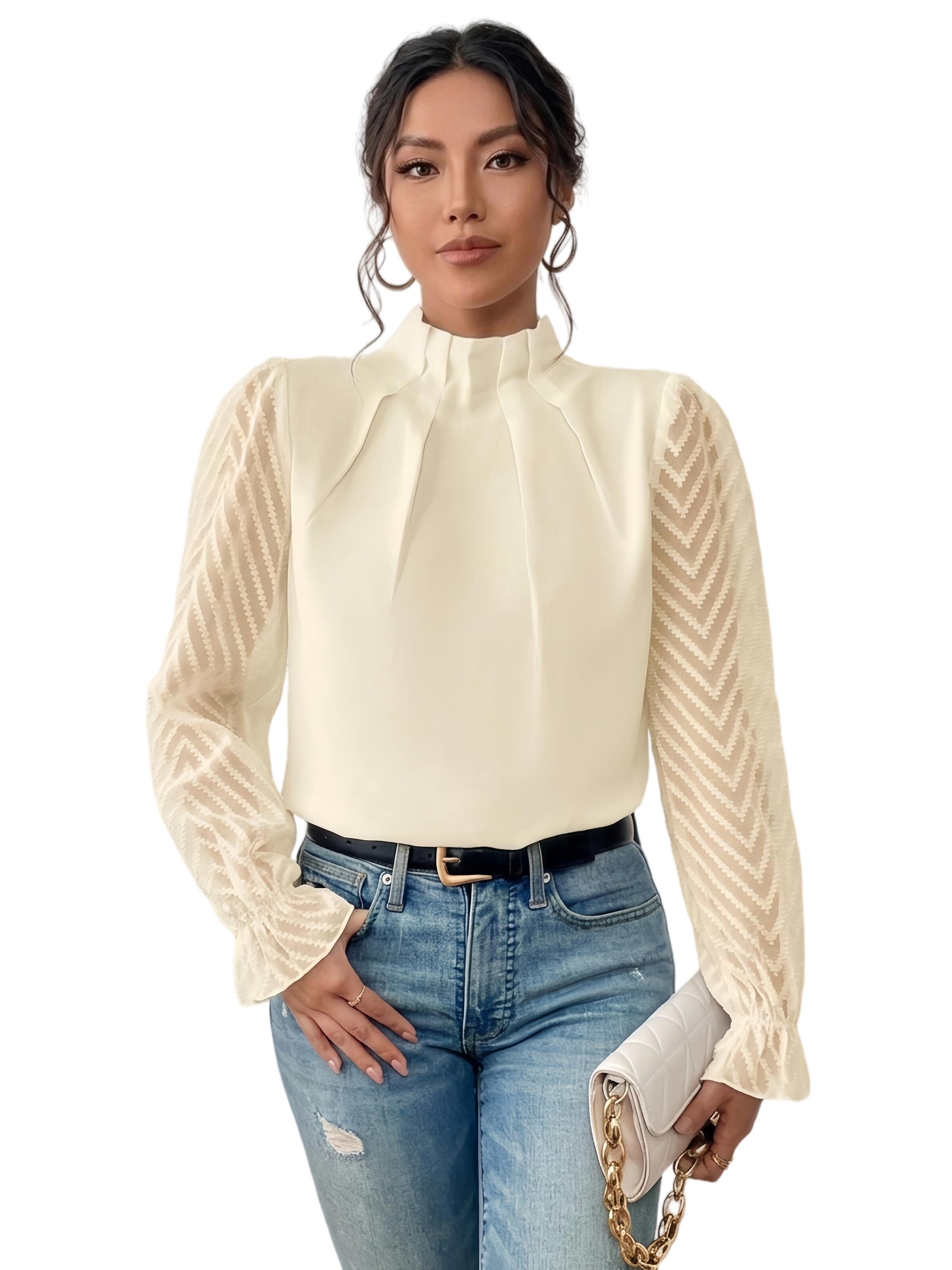 Yesfashion Blouse in White: front