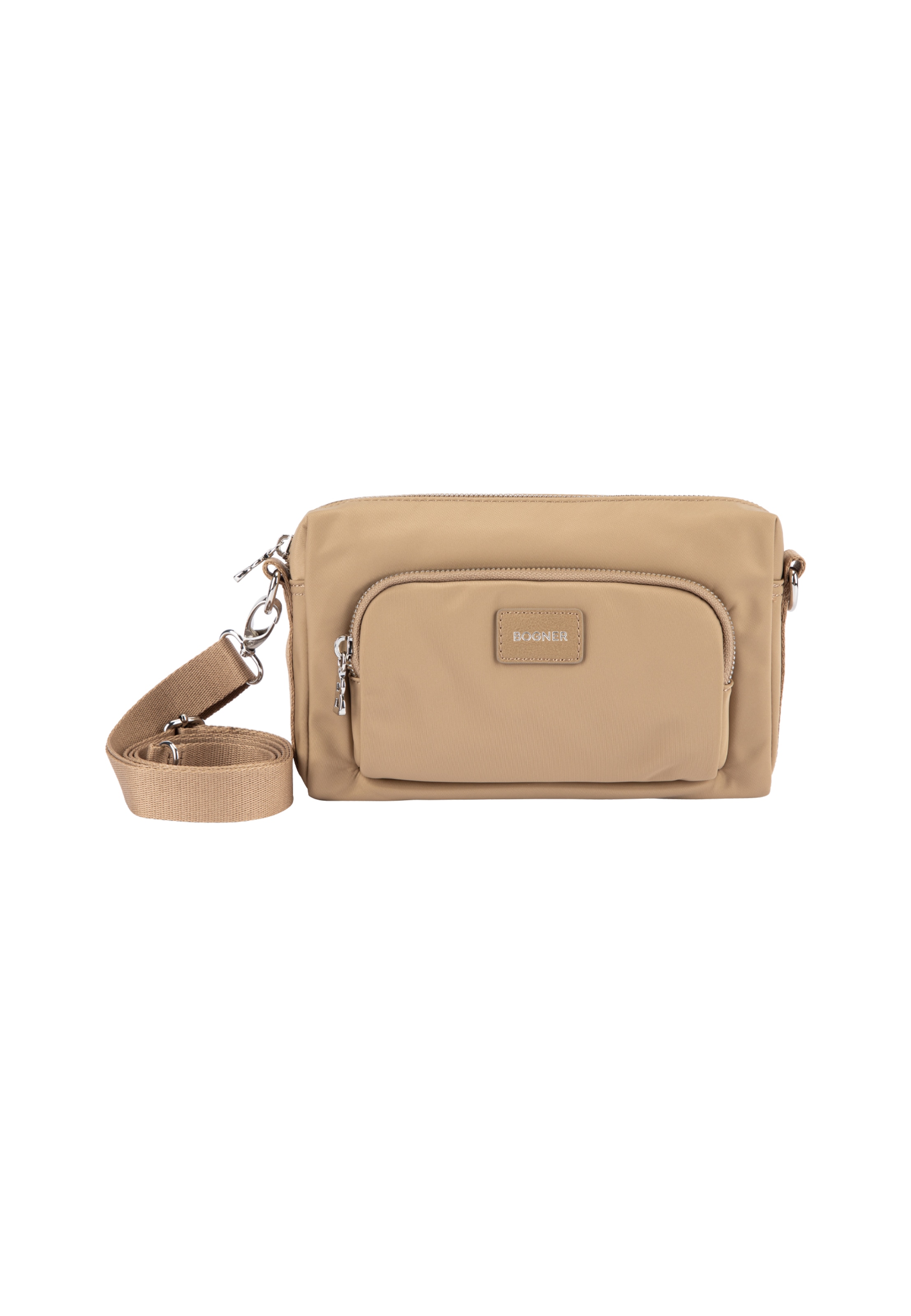 BOGNER Schoudertas 'Fully 1.0 Pukie' in Beige: voorkant