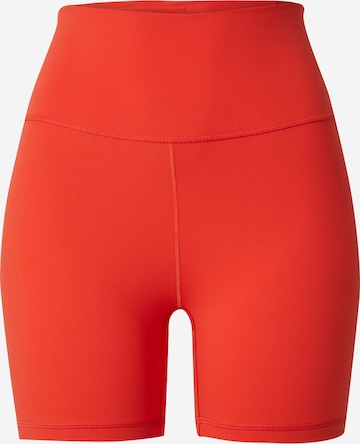 ADIDAS PERFORMANCE Skinny Workout Pants 'Studio' in Red: front