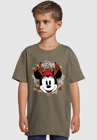 ABSOLUTE CULT T-Shirt 'Minnie Mouse - Reindeer' in Grün: Vorderseite