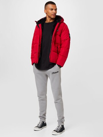 Veste d’hiver HOLLISTER en rouge