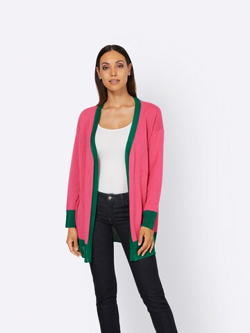 Cardigan heine en rose : devant