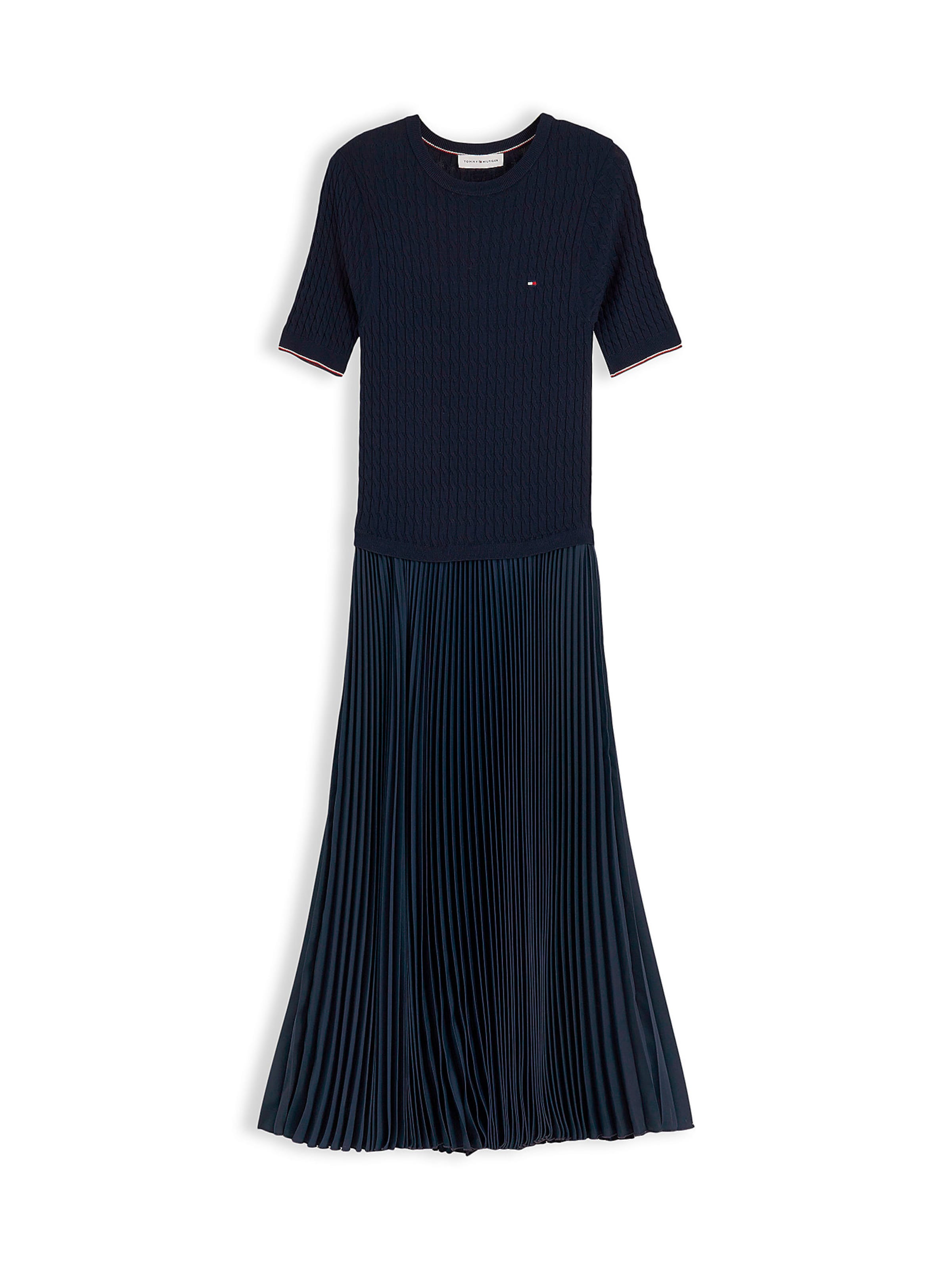 TOMMY HILFIGER Gebreide jurk in Blauw: voorkant
