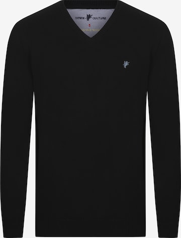 DENIM CULTURE Sweater ' TITO ' in Black: front
