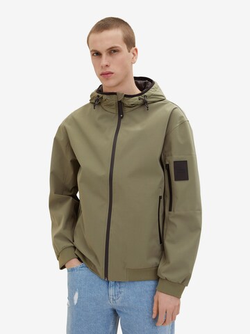 TOM TAILOR DENIM Weatherproof jacket in Green: front