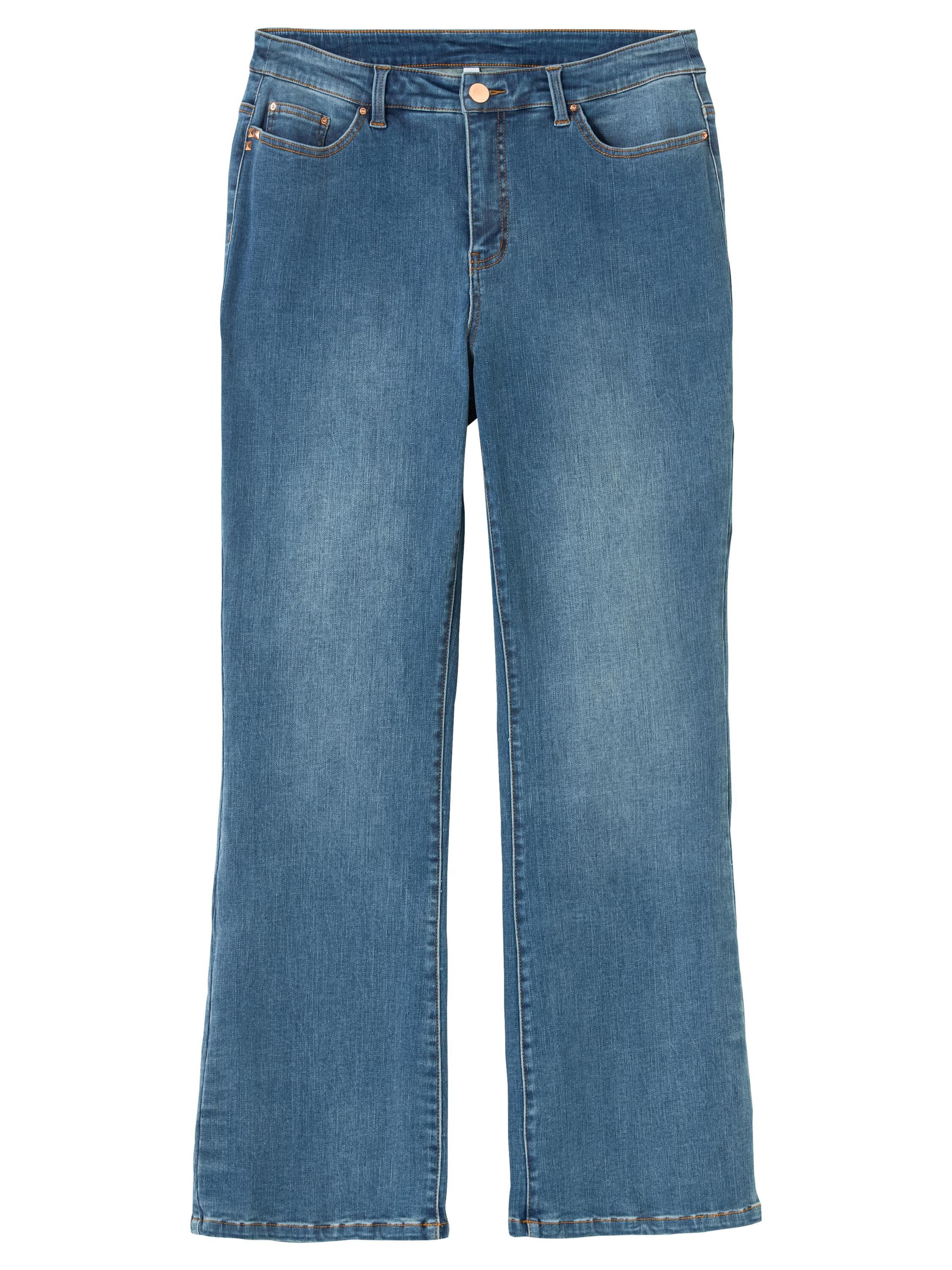 SHEEGO Alt laienev Teksapüksid, värv sinine: eest vaates