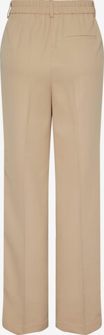 Pieces Petite Wide leg Pressveckad byxa 'LAYKE' i beige